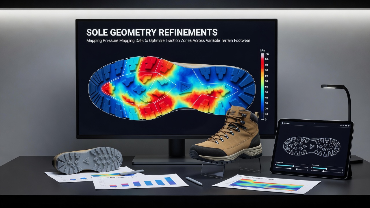 Pressure sensors embedded in footwear soles capture detailed foot strike data across different surfaces